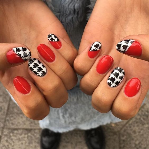 Fall Houndstooth Nails