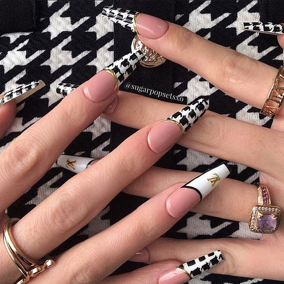 Fall Houndstooth Nails