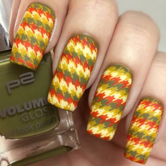 Fall Houndstooth Nails