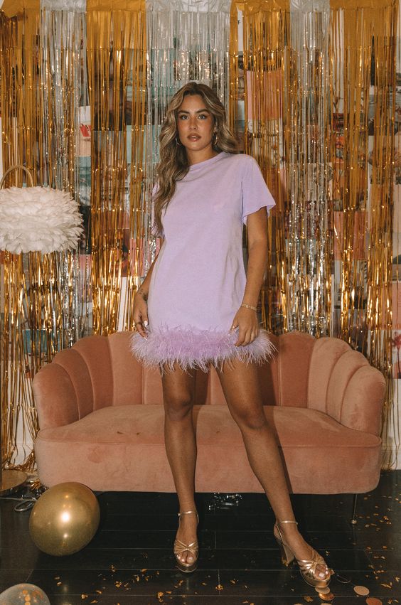 Feather Trim Outfits 