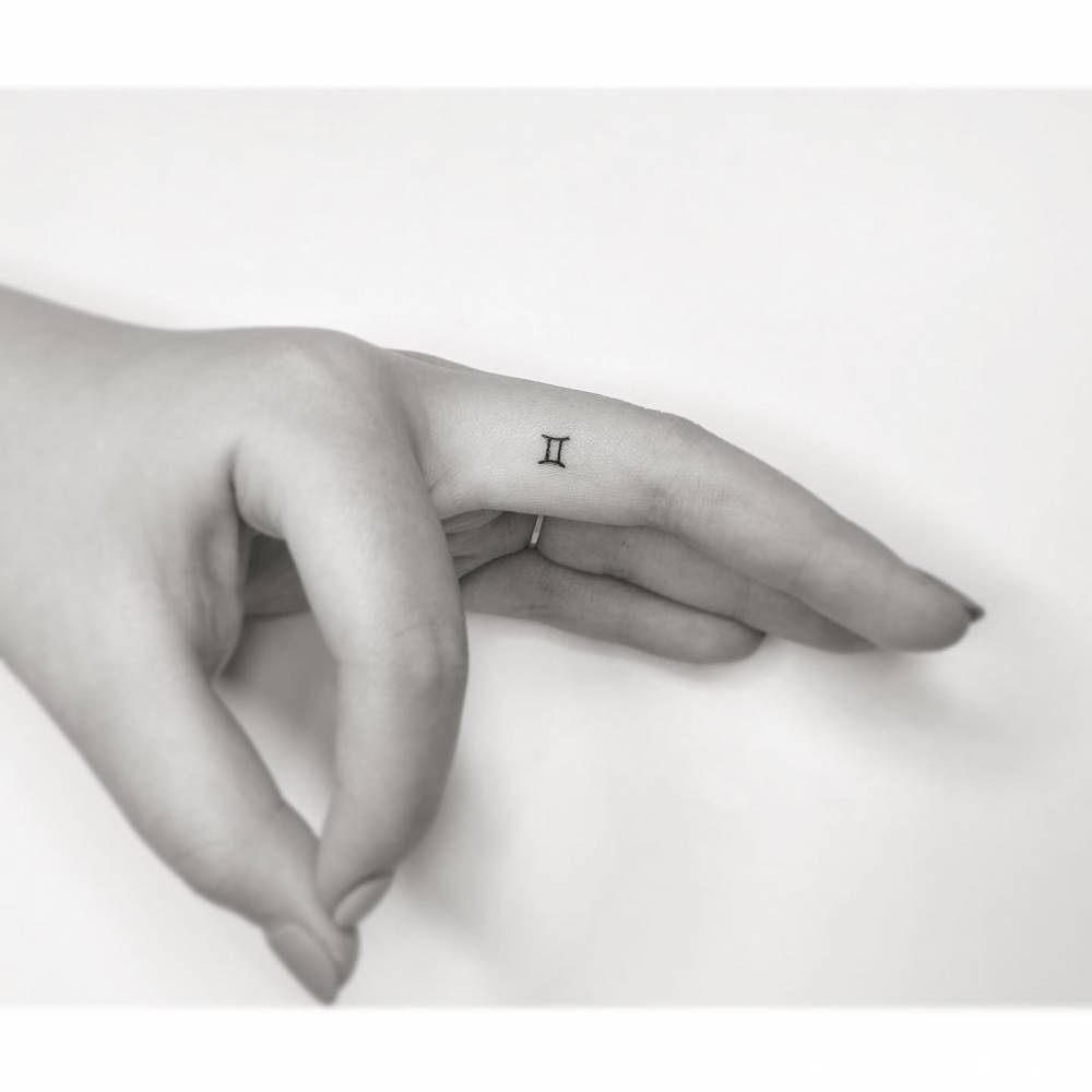 Finger Tattoo For Gemini