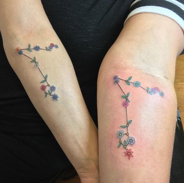 Floral Body Arts For Pisces Girls
