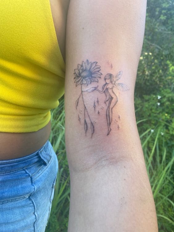 Floral Fairy Tattoos