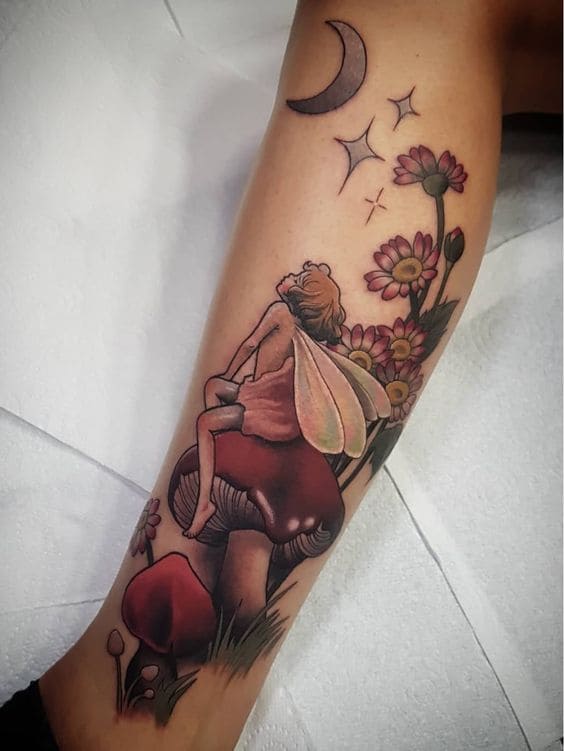 Floral Fairy Tattoos