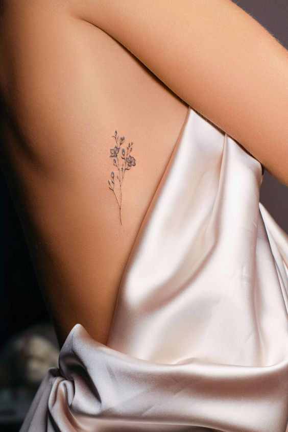 Floral Outline Tattoos