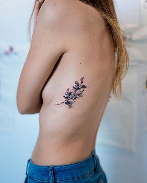 Floral Outline Tattoos