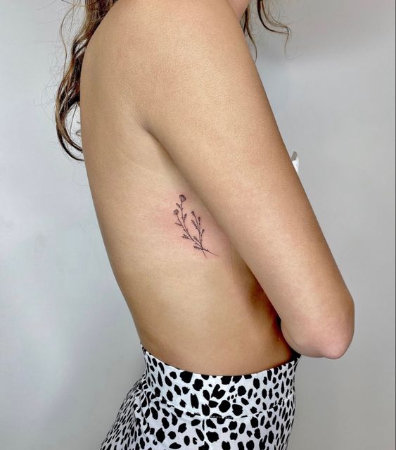 Floral Outline Tattoos