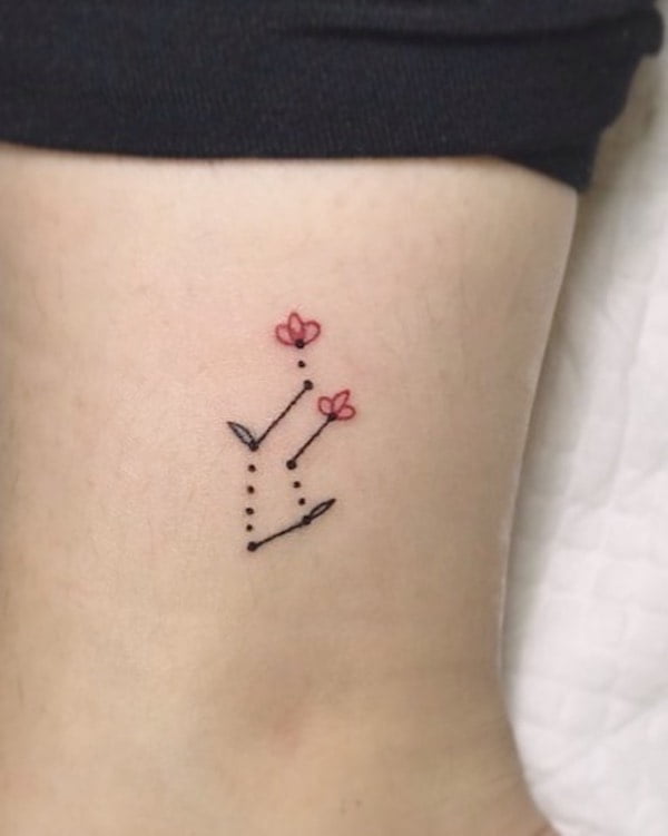 Floral Stylized Gemini Symbol