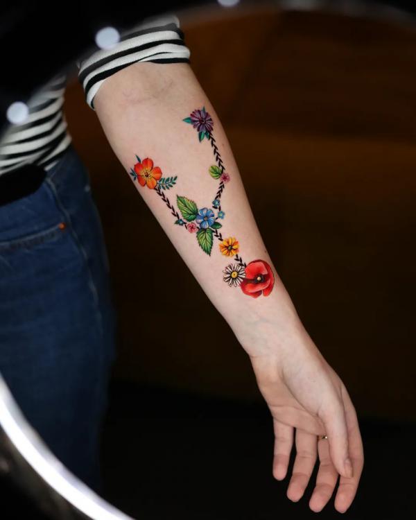 Floral Taurus Body Art