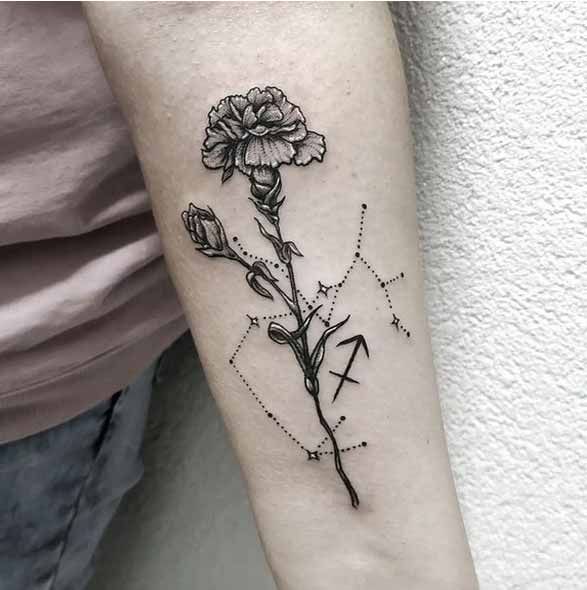  Floralized Tats For Sagittarians