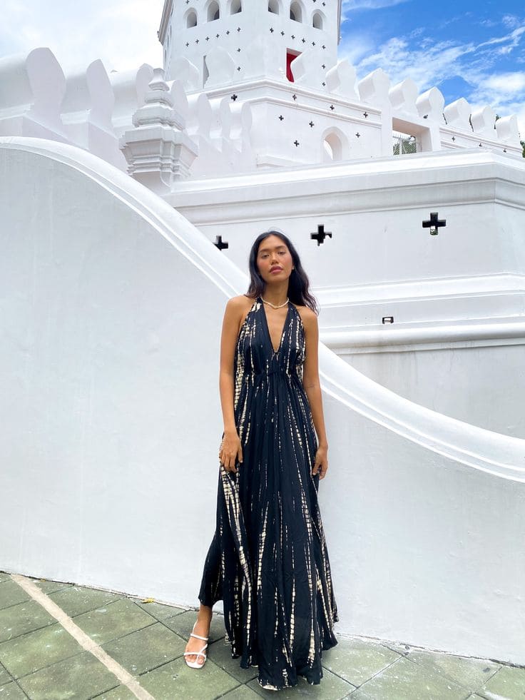 Flowy Long Halter Dresses
