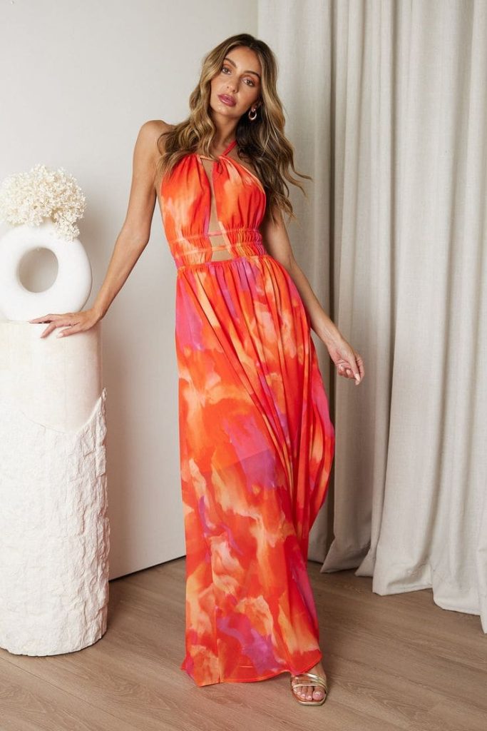 Flowy Long Halter Dresses
