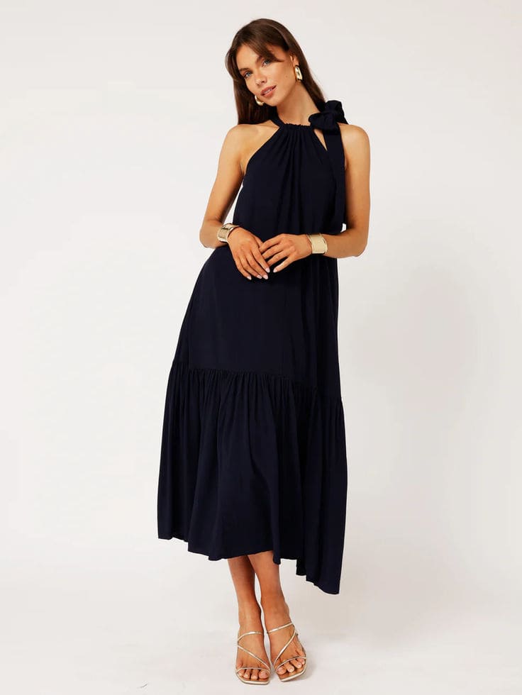 Flowy Long Halter Dresses

