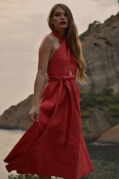 Formal Linen Dress