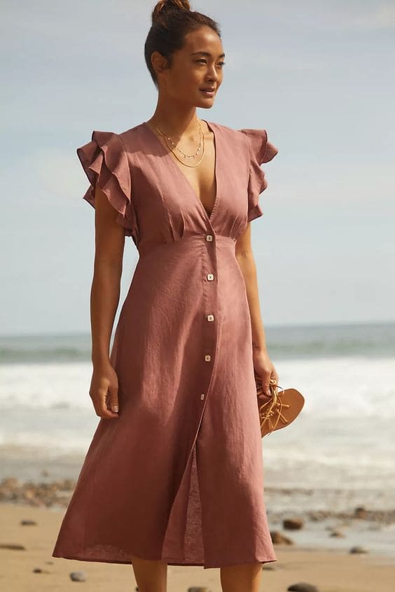 Formal Linen Dress