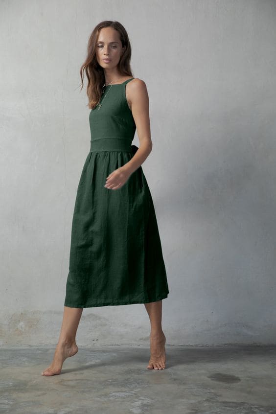 Formal Linen Dress