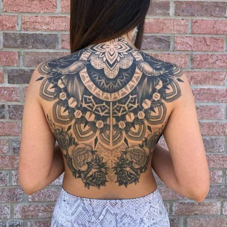 Fully Covered Back Tattoos