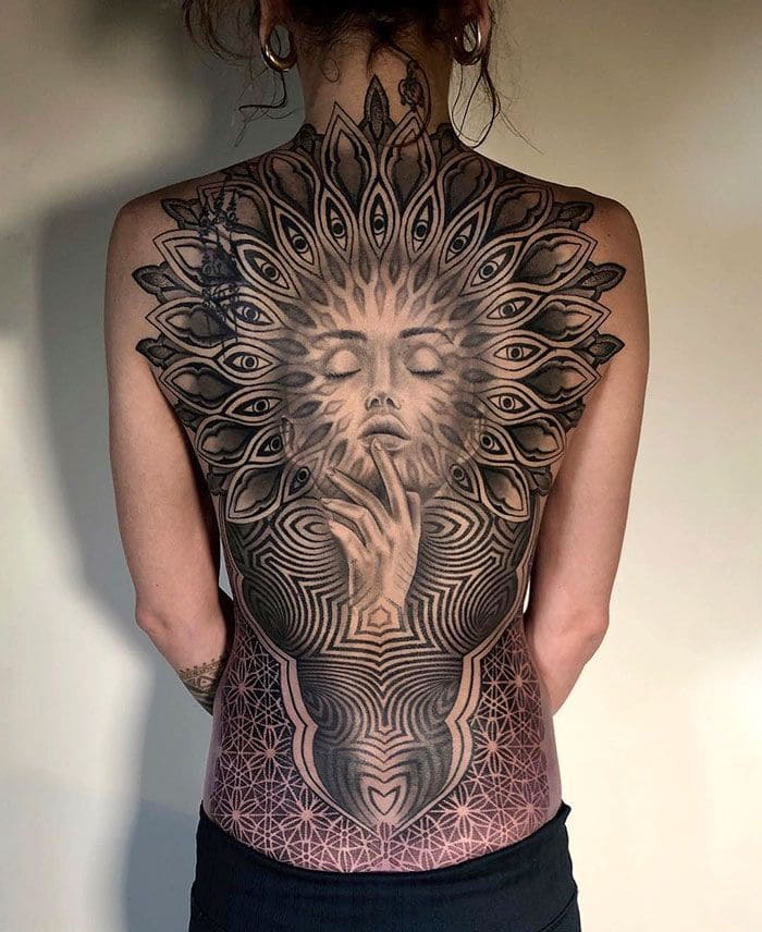 Fully Covered Back Tattoos