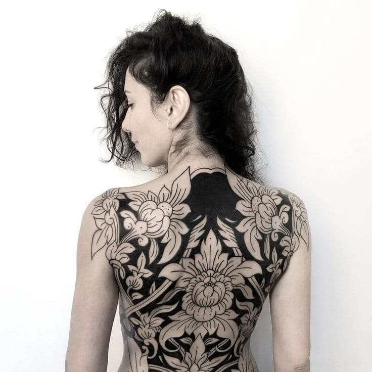 Fully Covered Back Tattoos