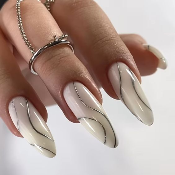 Futuristic White Nail Ideas7