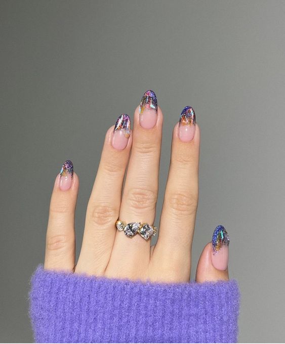 Galaxy Glitter Nails