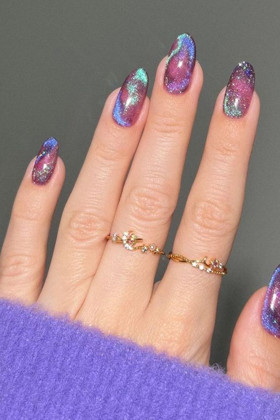 Galaxy Glitter Nails6