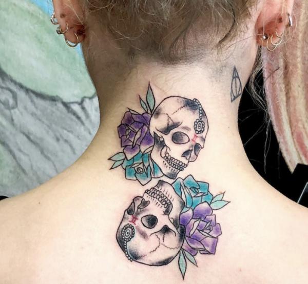 Gemini Skull Tat