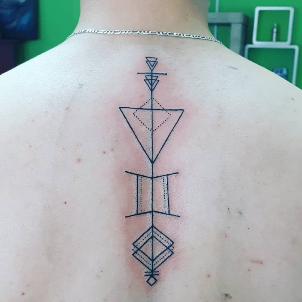 Gemini Zodiac Back Tattoo