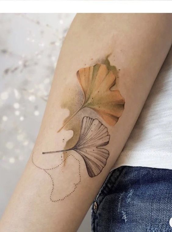 Ginkgo Fall Tattoo Ideas