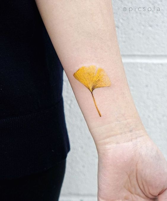 Ginkgo Fall Tattoo Ideas