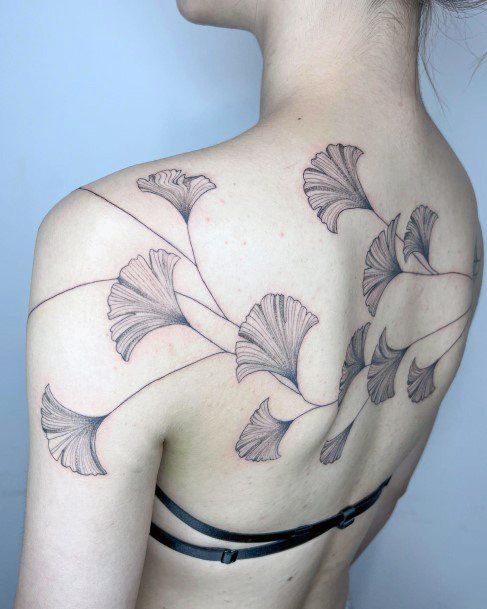 Ginkgo Fall Tattoo Ideas
