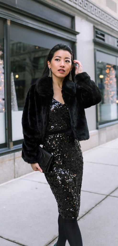 Glamorous Glittered Christmas Party Outfits