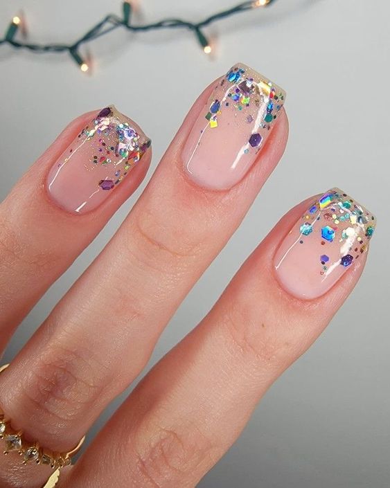 Glitter Confetti Nails6