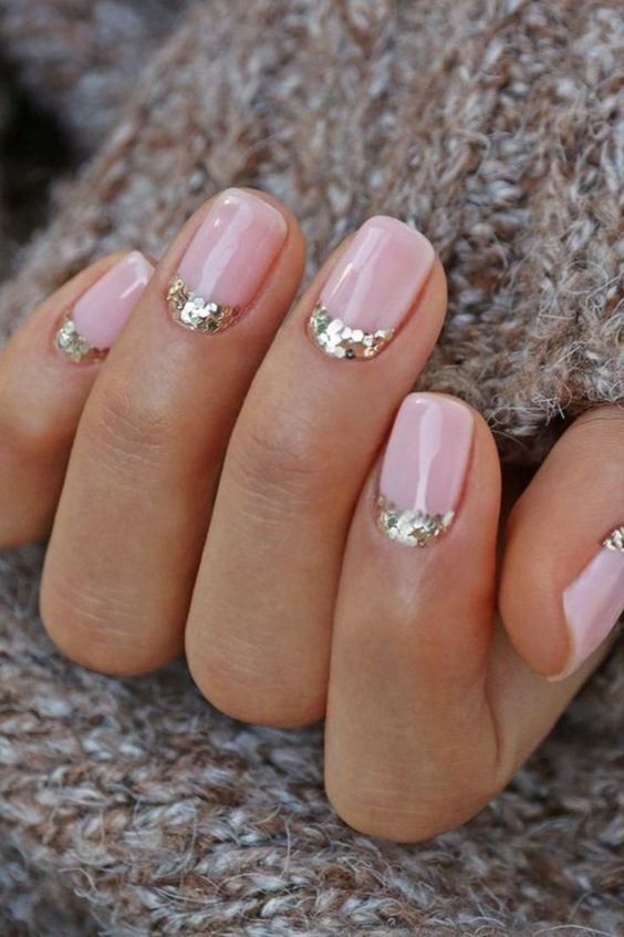 Glitter Cuticle Manicure