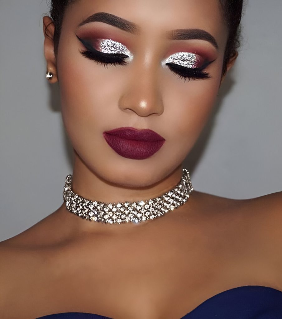 Glittered Valentine’s Day Makeup