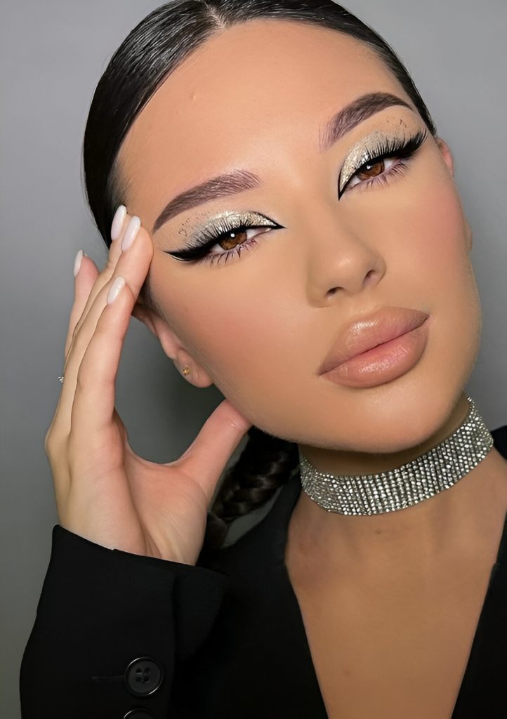 Glittered Valentine’s Day Makeup