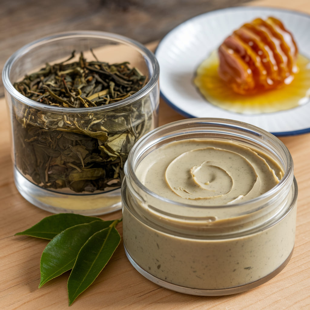 Green Tea and Honey Face Pack (for acne-prone skin)