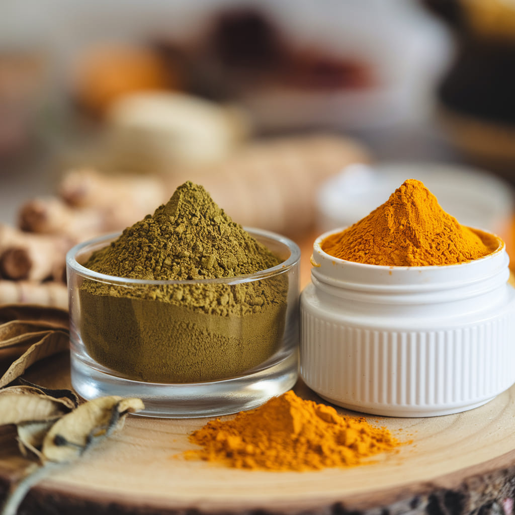 Green Tea and Turmeric Face Pack (for brightening)
