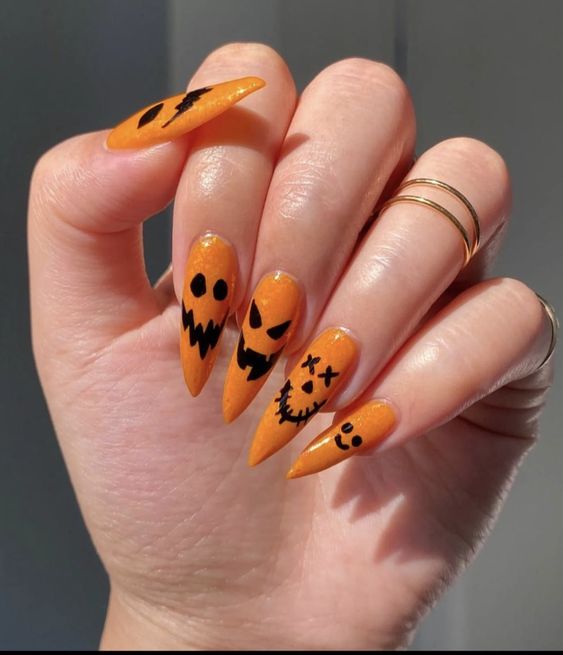 Halloween Lantern Nails2