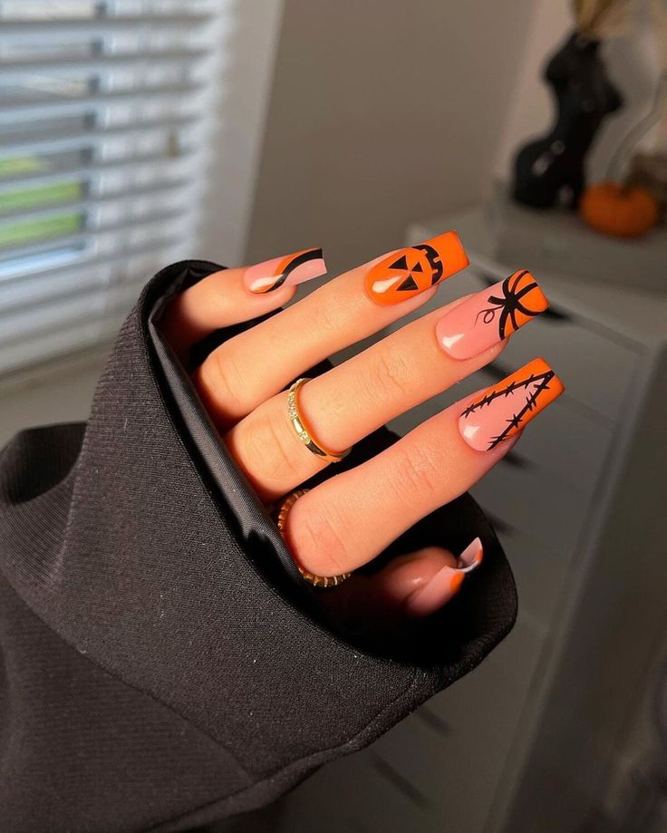 Halloween Lantern Nails