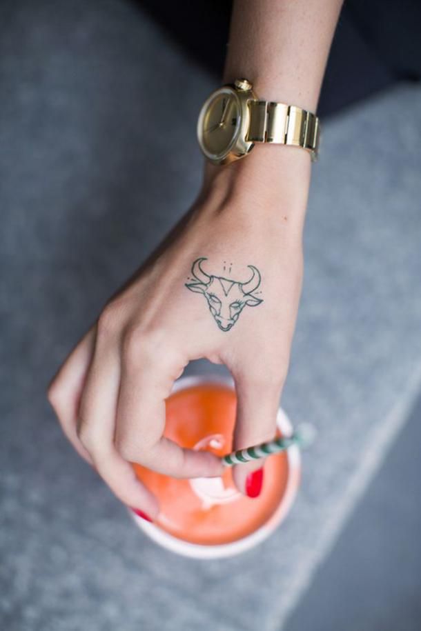 Hand Tat For Taurus