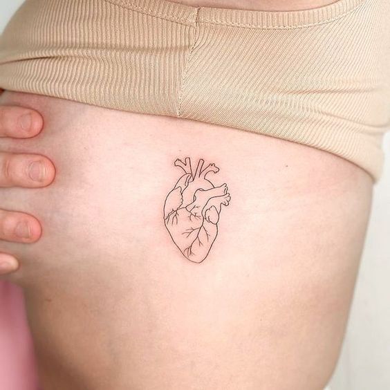  Heart Inks On Rib