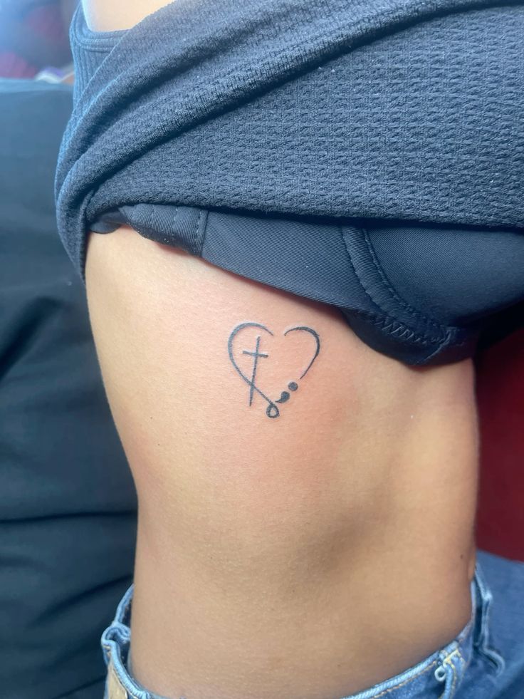 Heart Inks On Rib