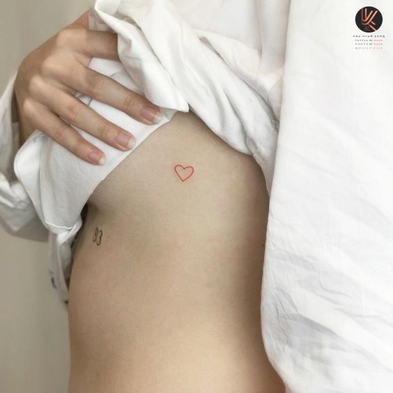  Heart Inks On Rib