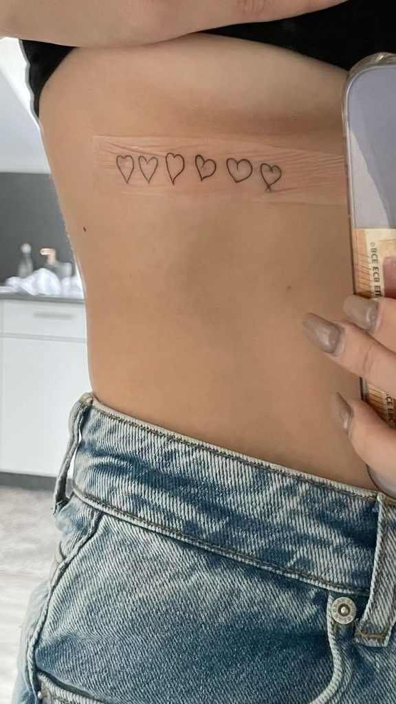  Heart Inks On Rib
