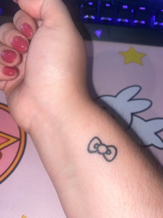  Hello Kitty Bow Tattoos