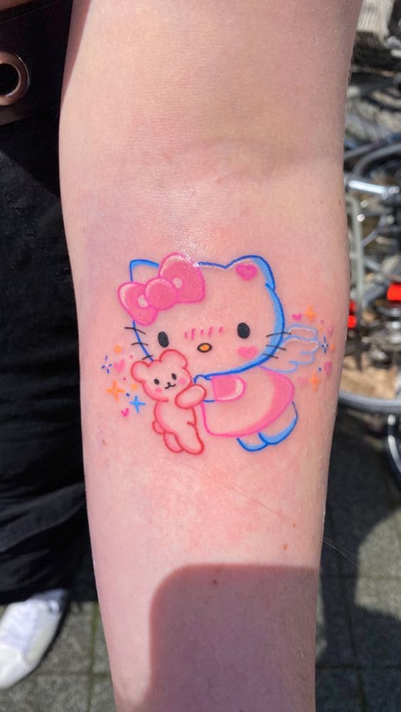  Hello Kitty Bow Tattoos