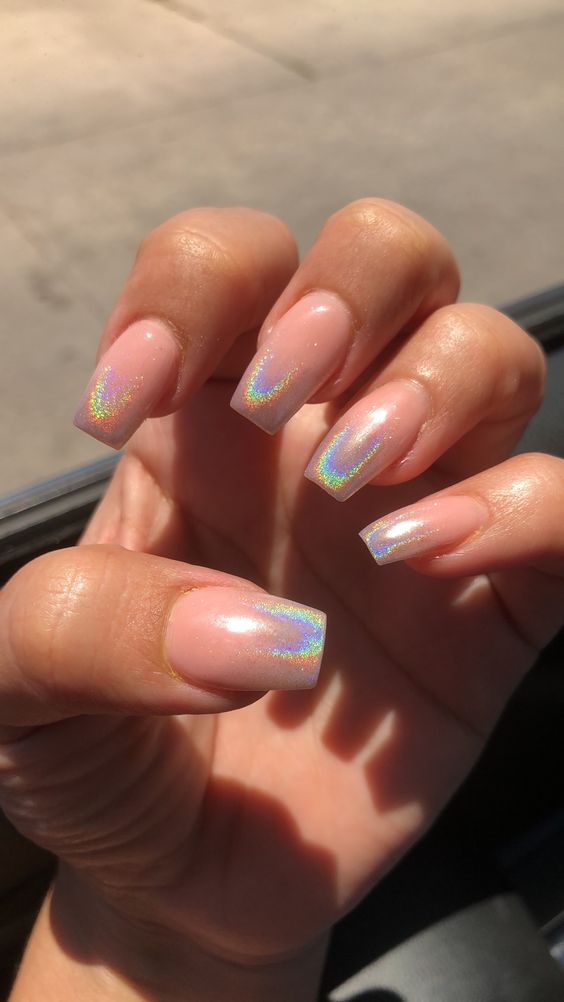 Holographic Glitter Nail Ideas