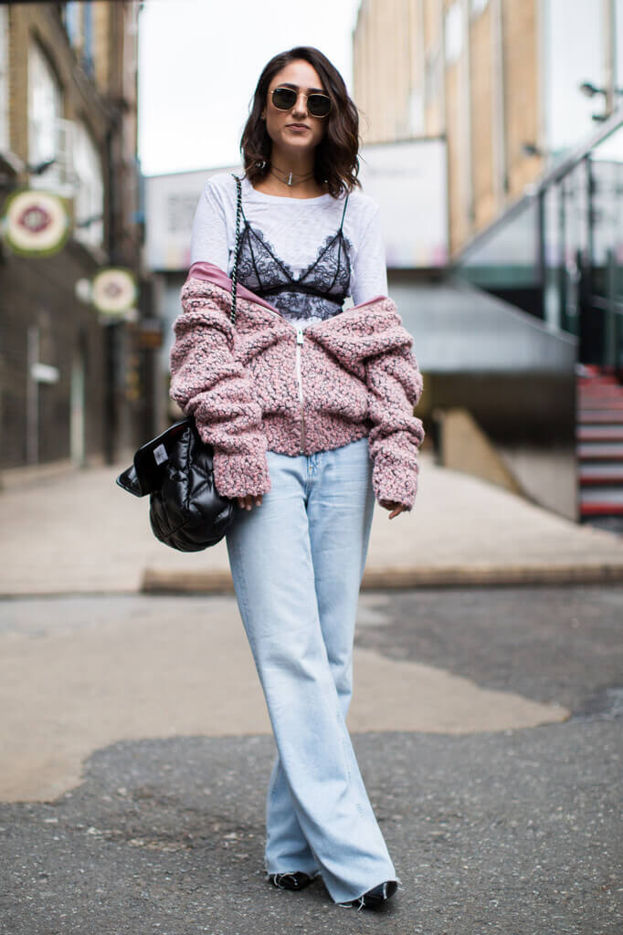 Layered Bralette Outfits With Blouses