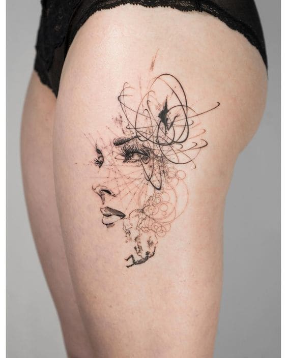 Leg Portraits Tattoos